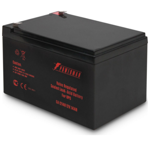 Battery POWERMAN Battery CA12140,  voltage 12V,  capacity 14Ah,  max. discharge current 210A,  max. Current of charge 4.2A,  lead-acid type AGM,  type of terminals F2,  151mm x 98mm x 94mm,  4.2 kg.