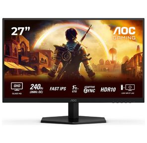 МОНИТОР 27" AOC Q27G42ZE Black  (IPS,  2560x1440,  260Hz,  0.3 ms,  178° / 178°,  300 cd / m,  1300:1,  +2xHDMI 2.0,  +DisplayPort 1.4)