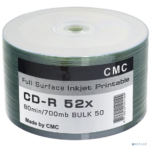 Диски CMC CD-R 80 52x Bulk / 50 Full Ink Print