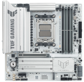 Материнская плата Asus TUF GAMING B850M-PLUS WIFI7 W SocketAM5 AMD B850 4xDDR5 mATX AC`97 8ch (7.1) 2.5Gg RAID+HDMI+DP