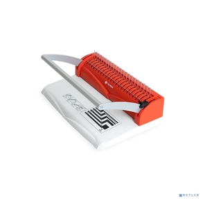 Переплетчик ГЕЛЕОС БП-13+ бело-красный на пластиковую пружину,  А4,  ручная перфорация 13 листов,  переплет макс до 500 л.,  глубина перфорации 2 мм