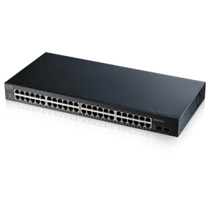 Zyxel GS1900-48 Smart L2 switch rack 19",  48xGE,  2xSFP,  factory reset button