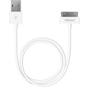 Deppa 72101 Кабель USB-30-pin для Apple,  1.2м,  белый