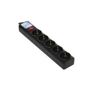 Surge protector Power Cube 1.9m for conn. to UPS (C14) 5 outlets,  10A black / graffite