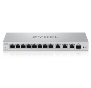 Мультигигабитный Smart L2 коммутатор Zyxel XGS1250-12,  8xGE,  3x1 / 2, 5 / 5 / 10G,  1xSFP+,  кнопка LED ECO Mode,  настольный