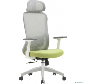 Кресло Cactus CS-GMC515-GYGN серый сиденье салатовый сетка / ткань с подголов. крестов. пластик пластик серый