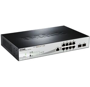 D-Link DGS-1210-10P / ME Управляемый коммутатор 2 уровня с 8 портами 10 / 100 / 1000Base-T с поддержкой PoE и 2 портами 1000Base-X SFP