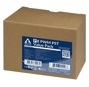 Вентилятор корпусной ARCTIC Cooling P8 PWM PST Value Pack  (Black / Black) - retail  (ACFAN00154A)  (702072)