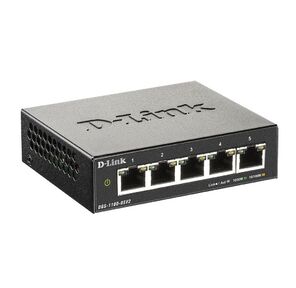 D-Link DGS-1100-05V2 / A1A,  L2 Smart Switch with 5 10 / 100 / 1000Base-T ports.8K Mac address,  802.3x Flow Control,  Port Trunking,  Port Mirroring,  IGMP Snooping,  32 of 802.1Q VLAN,  VID range 1-4094,  Loopba