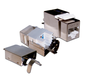 Модуль Keystone,  RJ45,  кат.6,  STP,  180 градусов