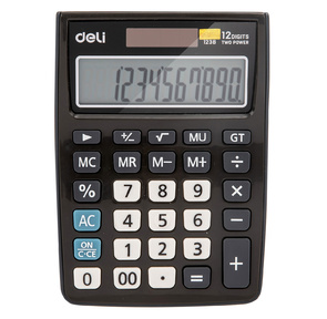 Калькулятор настольный Deli E1238black черный 12-разр.