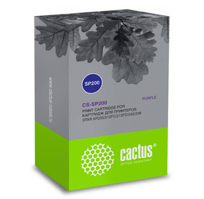 Картридж ленточный Cactus CS-SP200 фиолетовый для Star SP200 / 212FC / 212FD / 242 / 298