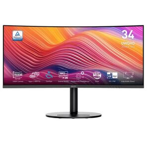Монитор 34" MSI Modern MD342CQPW White  (VA,  3440x1440,  HDMI+HDMI+DP+Type C,  USB,  1 ms,  178° / 178°,  300 cd / m,  3000:1  (100M:1),  120Hz,  Curved 1500R)
