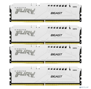 Комплект модулей памяти Kingston 128GB DDR5 5200MHz DIMM FURY Beast White  (4х32gb),  CL40