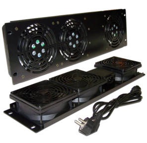 Блок 2-х вентиляторов 19" вертикальный,  без термостата,  3U