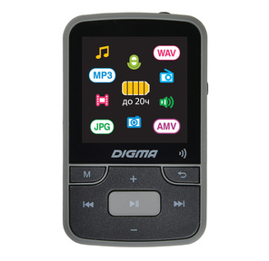 Digma Z4 BT Плеер Hi-Fi Flash 16Gb черный / 1.5" / FM / microSD / clip