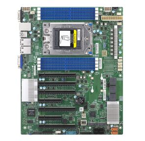 Supermicro MBD-H12SSL-i-B ATX,  8 DIMM slots,  8 SATA3,  2 M.2,  8 SATA3 or 2 NVMe via single SlimSAS x8,  2 Gigabit Ethernet LAN Ports,  ASPEED AST2500 BMC graphics,  7 PWM 4-pin Fans