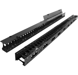 Вертикальные органайзеры с пластиковыми пальцами 149 мм,  42U,  для шкафов Business шириной 800 мм,  2 шт.,  черные
