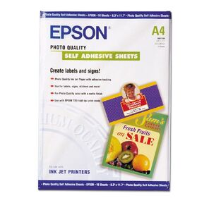 EPSON Фотобумага cамоклеющаяся,  167г / м2,  A4  (210X297),  10л.
