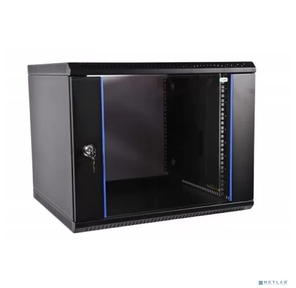 ЦМО Шкаф телекоммуникационный настенный разборный 6U  (600х520) дверь стекло, цвет черный  (ШРН-Э-6.500-9005)