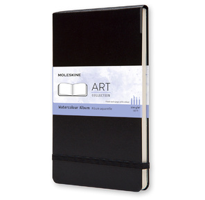 Блокнот для акварели Moleskine CLASSIC WATERCOLOUR NOTEBOOK ARTMM804 130х210мм 72стр. твердая обложка черный