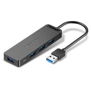 Концентратор Vention OTG USB 3.0 на 4 порта Черный - 0.15м.