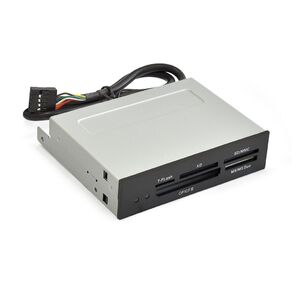 Exegate EX283581RUS Картридер USB2.0 ExeGate <CR-415> 3.5",  мультиформатный: CF / SD / MMC / MS / MS Duo / MS pro / T flash,  черный,  металл