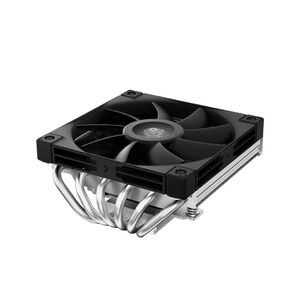 Кулер для процессора DEEPCOOL AN600 LGA1700 / 1200 / 115X / AM5 / AM4 низкопрофильный 67mm  (TDP 180W,  PWM,  White LED Fan 120mm,  6 тепл. трубок,  Copper Base,  черный) RET  (R-AN600-BKNNMN-G)