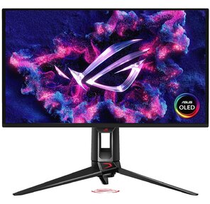Монитор Asus 26.5" ROG Swift PG27UCDM черный QD OLED LED 16:9 HDMI полуматовая HAS Piv 450cd 178гр / 178гр 3840x2160 240Hz DP Quad 4K  (2160p) USB 7.62кг