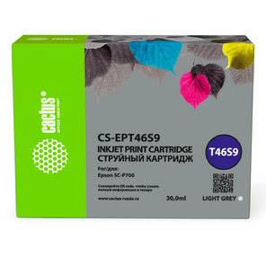 Картридж струйный Cactus CS-EPT46S9 T46S9 светло-серый  (30мл) для Epson SureColor SC-P700