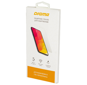 Защитное стекло для экрана Digma черный для Xiaomi Redmi 10 2.5D 1шт.  (DGG2XR10AA)