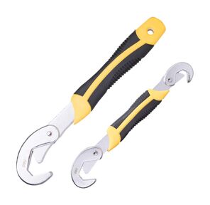 Набор универсальных самозажимных двусторонних ключей Deli DL932-2 2шт 9-22мм / 23-32мм,  Двухкомпонентная рукоятка