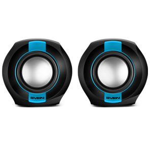 SVEN 150,  чёрный-синий,  USB,  акустическая система 2.0,  мощность 2x2, 5 Вт (RMS)