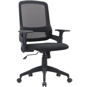 Кресло Cactus CS-MC313-BK черный сетка / ткань низк.спин. крестов. пластик