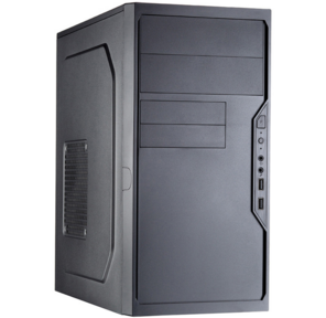 Case Foxline FL-733 mATX case,  black,  w / PSU 500W 12cm,  1xPCIe (6+2pin),  w / 2xUSB2.0,  w / pwr cord,  w / o FAN