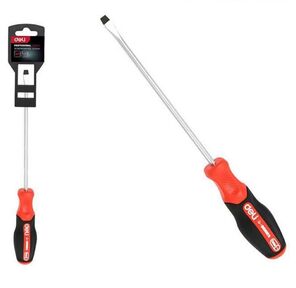 Шлицевая DL3444 SL5x100мм сталь S2,  матовый стержень,  двухкомпонентная прорезиненная рукоять