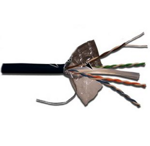 Кабель информационный Lanmaster LAN-6EFTP-WP-OUT кат.5е F / UTP общий экран 4X2X24AWG PVC внешний 305м черный