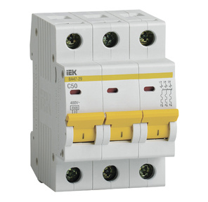 Iek MVA20-3-050-C Авт. выкл.ВА47-29 3Р 50А 4, 5кА х-ка С ИЭК