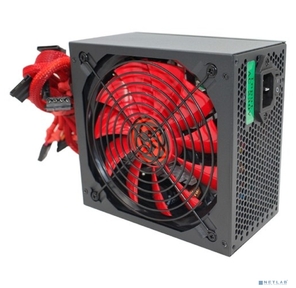 Ginzzu PC700 14CM (Red) 80+ black, APFC, 24+4p, 2 PCI-E (6+2),  7*SATA,  4*IDE, оплетка,  кабель питания, цветная коробка