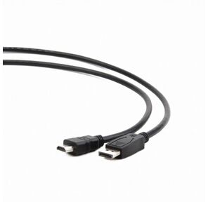 Кабель Cablexpert Кабель DisplayPort-HDMI Cablexpert CC-DP-HDMI-6,  20M / 19M,  1.8м,  черный,  экран,  пакет  (082082) {100}