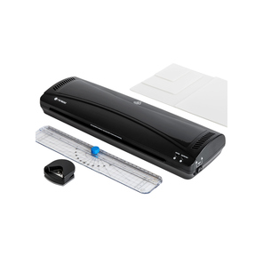 Ламинатор ГЕЛЕОС ЛМ A3 Комбо+,  А3,  2х150  (пленка 75-150мкм),  300 мм / мин,  2 вала,  пласт. корпус,  мах толщина 0, 6мм,  разжим валов,  + резак,  обрезчик углов и стартовый набор пленок