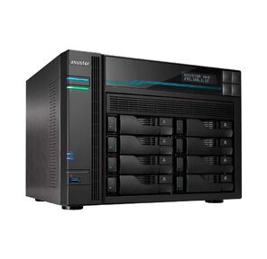 ASUSTOR AS6508T 8-Bay NAS / Media player / Intel Atom C3538 2, 1GHz (Quad-Core),  8GB SO-DIMM DDR4,  noHDD (HDD, SSD),  / 2x10GbE+2x2, 5Gbe (LAN) / 2xUSB3.2, HDMI / M.2 / 4ip camera license ; 90IX0201-BW3S10