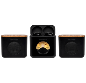 Комплект  (наушники беспроводные LINX  и колонки LINX-BT-SPK  ) Meters LINX Stereo Speaker System, черные