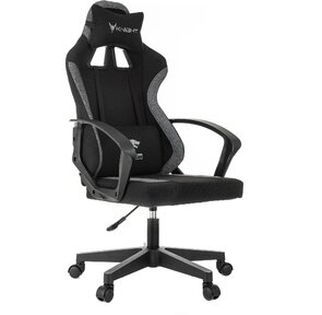 Кресло игровое Knight Optimum черный / серый крестов. пластик