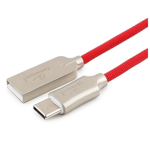 Cablexpert Кабель USB 2.0 CC-P-USBC02R-1.8M AM / Type-C,  серия Platinum,  длина 1.8м,  красный,  блистер