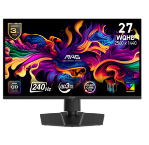 Монитор MSI 26.5" Mag 271QP QD-OLED X24 черный QD OLED LED 0.03ms 16:9 HDMI M / M матовая HAS Piv 1500000:1 250cd 178гр / 178гр 2650x1440 240Hz DP Quad HD 2K  (1440p) 8кг