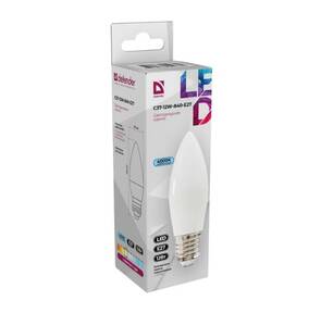 Defender Лампочка светодиодная C37-12W-840-E27 свеча,  4000 К,  нейтральный белый,  1 шт