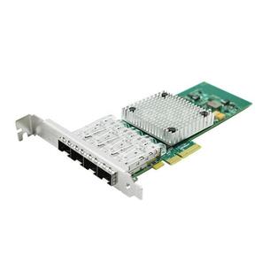 Network Interfaced Card LR-LINK LREC9714HF-4SFP,  1000BASE-X Fiber PCIe x4 NIC  (Quad SFP),  Intel i350,  4 x SFP.  Analogs: Silicom: PE2G4SFPi35L,  Intel I350-F4