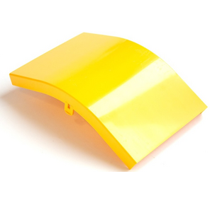Крышка внешнего изгиба 45° оптического лотка 120 мм,  желтая