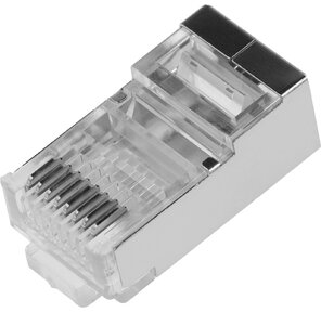Lanmaster TWT-PL45 / S-8P8C Коннектор TWT RJ45 STP 8P8C. универсальный. cat.5e 100 шт.